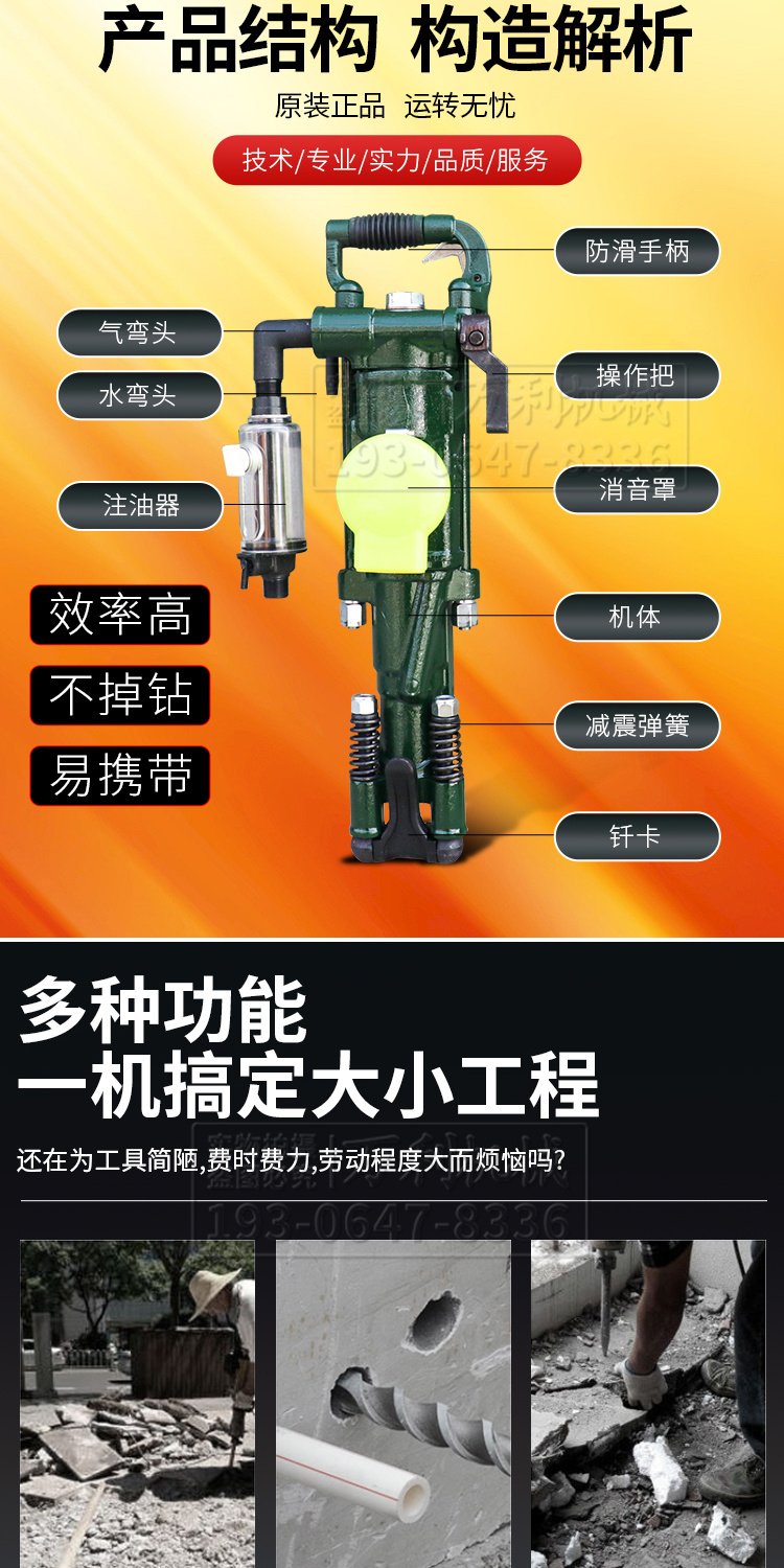 YT28氣腿式風(fēng)鉆 隧道鉆孔的得力助手
